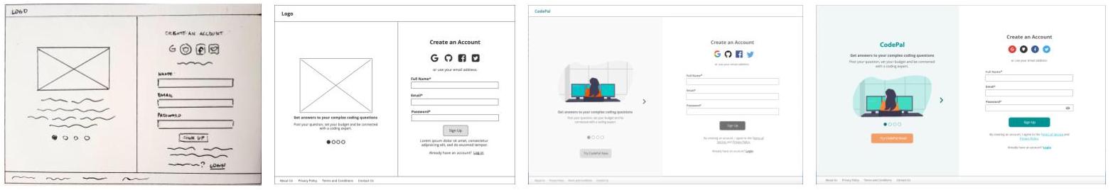 create-account-wireframes